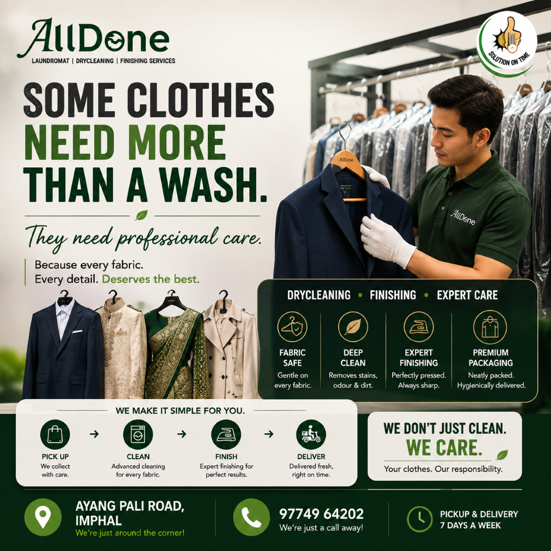 AllDone IFB Laundromat & Dry Cleaning – Porompat, 